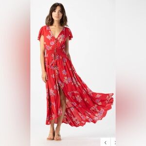 NWOT Tiare Hawaii New Moon Maxi dress in vintage Hawaiian red